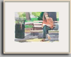 MADISON SQUARE PARK/CARMELA   2004   watercolor   10" x 14"